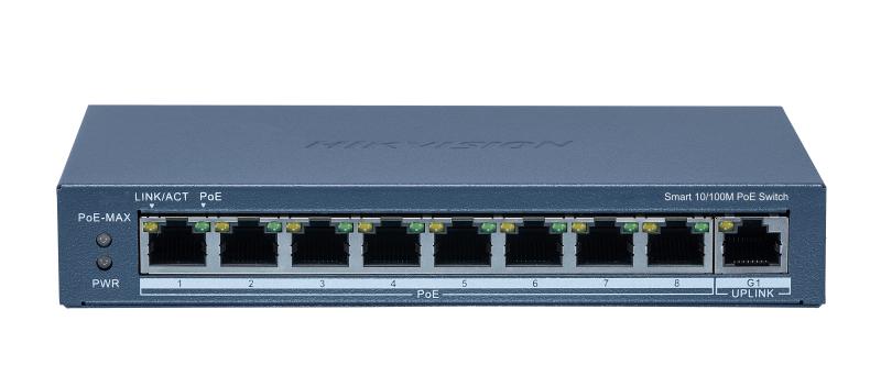 SWITCH HIKVISION DS-3E1309P-EI POE 8 PORTAS